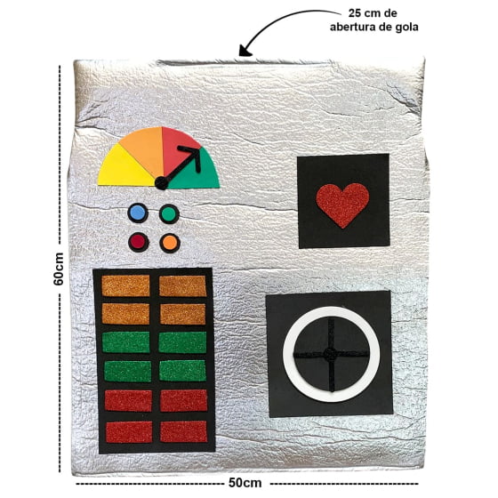 Fantasia Infantil Robô Futurista Para Meninos ou Meninas
