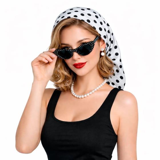 Kit Acessório Fantasia Anos 60 Pin Up 