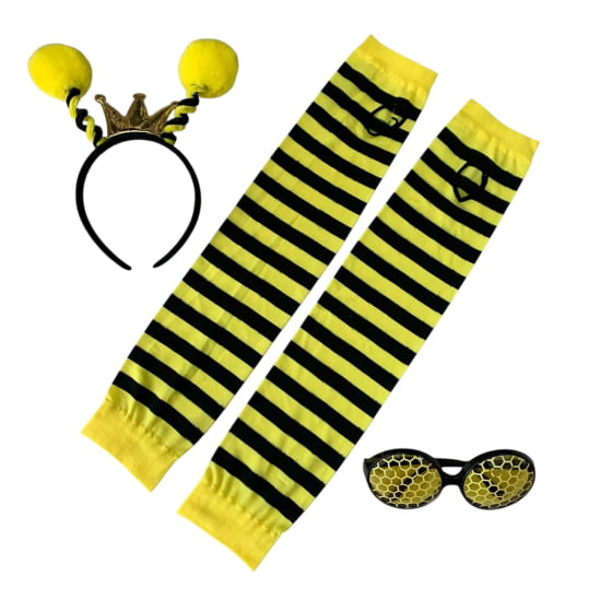 Kit Acessórios Fantasia (Tiara + Óculos + Luvas) Escolha o Modelo