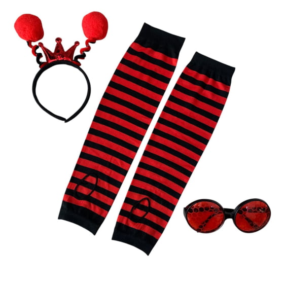 Kit Acessórios Fantasia (Tiara + Óculos + Luvas) Escolha o Modelo