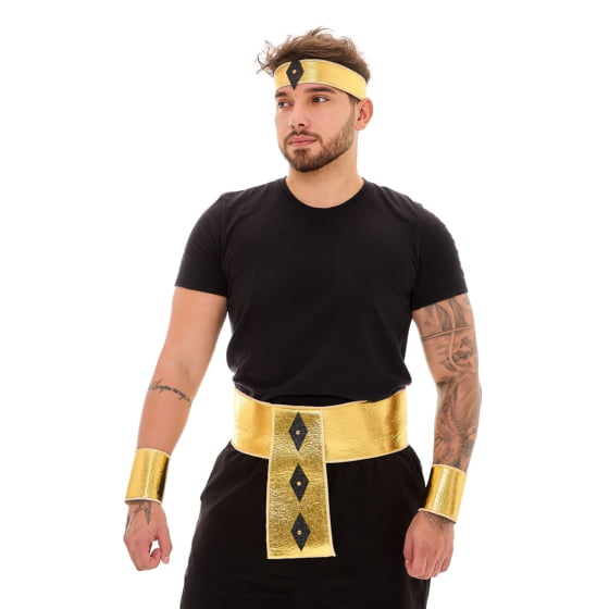 Kit de Acessórios para Fantasia Faraó Egípcio