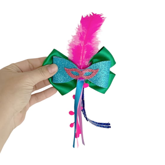 Laço Presilha de Cabelo Máscara Carnaval