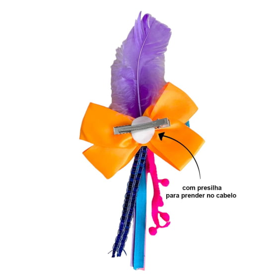 Laço Presilha de Cabelo Máscara Carnaval
