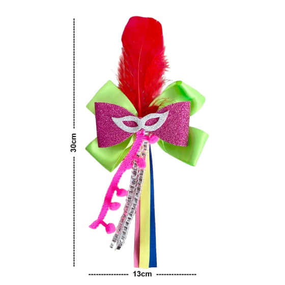 Laço Presilha de Cabelo Máscara Carnaval