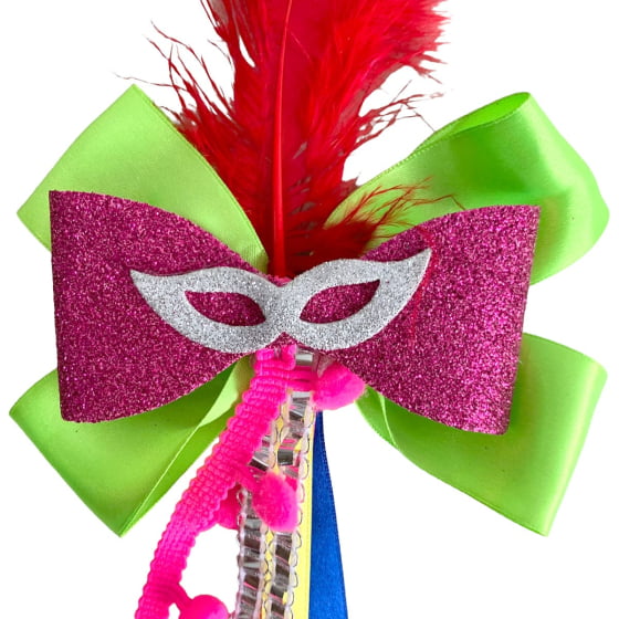 Laço Presilha de Cabelo Máscara Carnaval