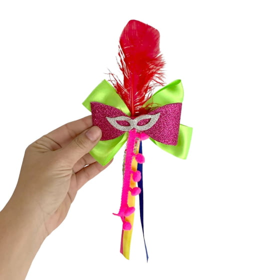Laço Presilha de Cabelo Máscara Carnaval