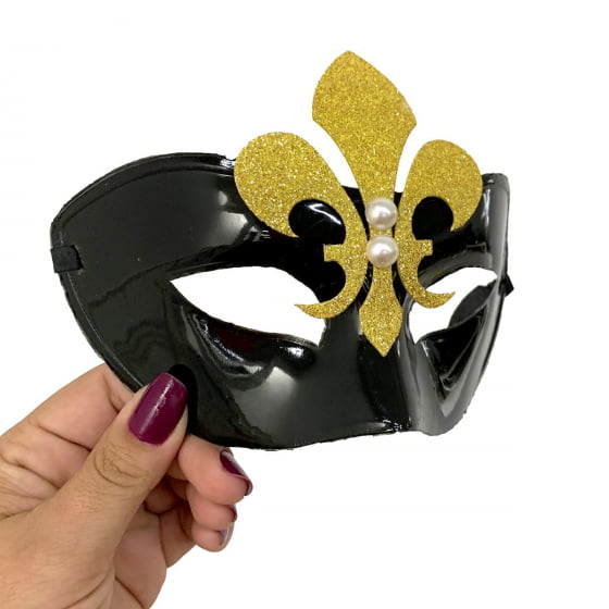 Máscara Veneza Brilhante Acessório de Carnaval