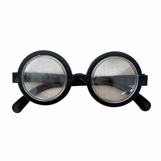 Óculos Fundo de Garrafa Fantasia Nerd Cientista Intelectual