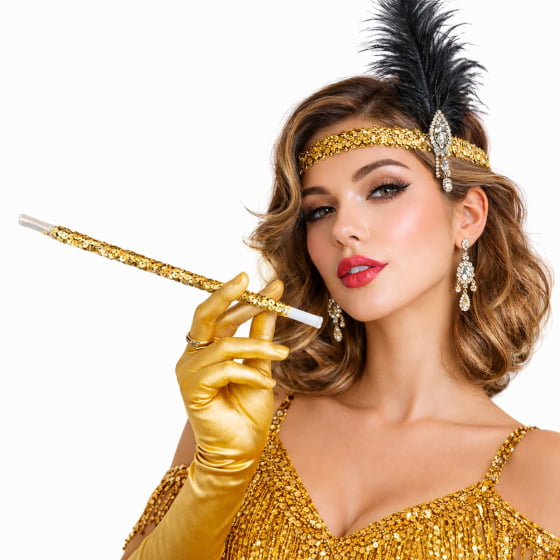 Piteira Cigarrilha Melindrosa com Lantejoula Escolha a Cor