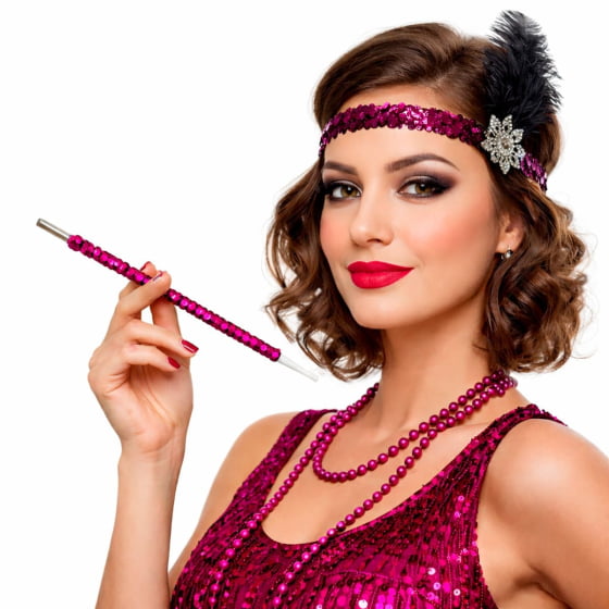 Piteira Cigarrilha Melindrosa com Lantejoula Escolha a Cor