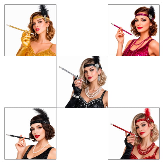 Piteira Cigarrilha Melindrosa com Lantejoula Escolha a Cor