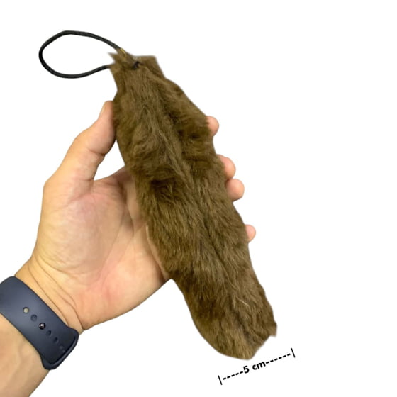 Rabo Pelúcia Fake para Fantasias Bichos e Animais