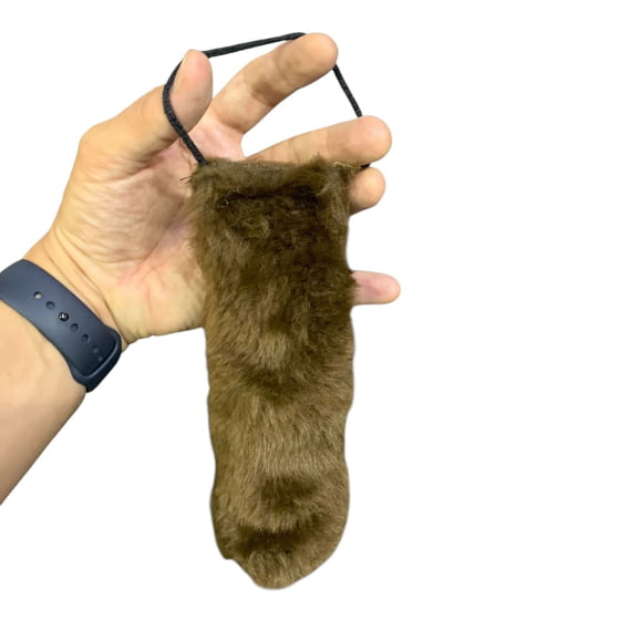 Rabo Pelúcia Fake para Fantasias Bichos e Animais