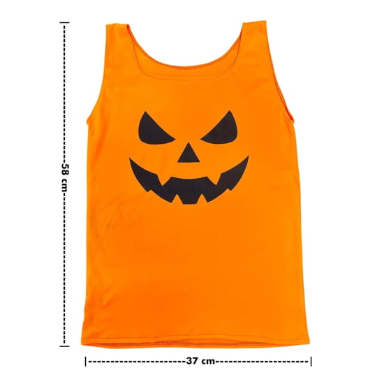 Regata Abóbora Laranja Halloween Adulto