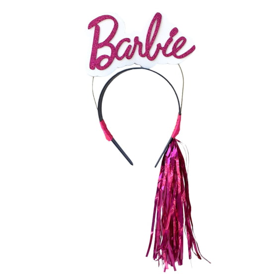 Tiara Barbie com Franja Metalizada Bloquinho Carnaval