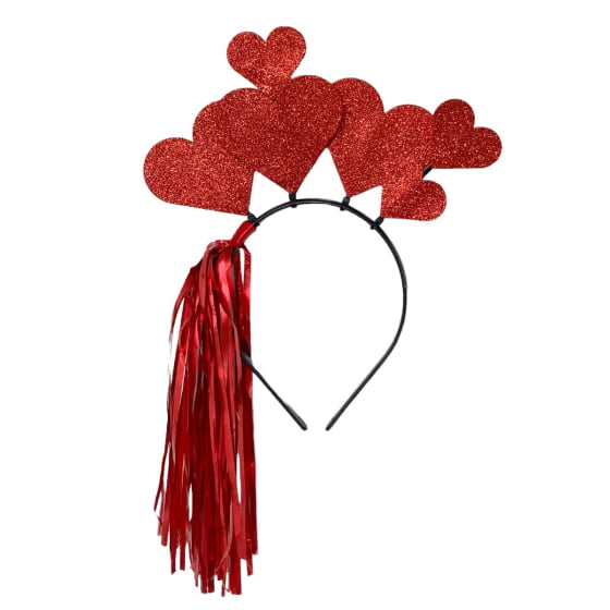 Tiara Cupido Coração Vermelho Bloquinho Folia Carnaval