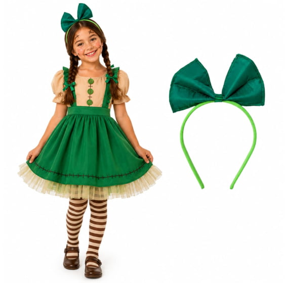 Tiara Laço Verde Boneca de Pano ou Fadinha