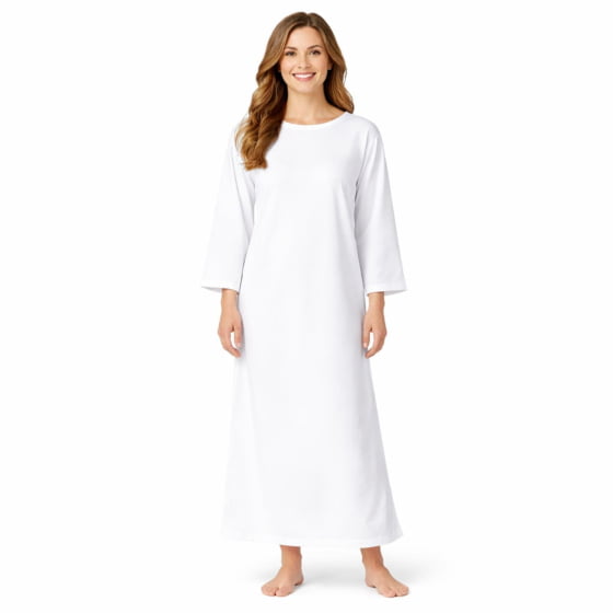 Túnica Branca Lisa Adulto para Fantasias