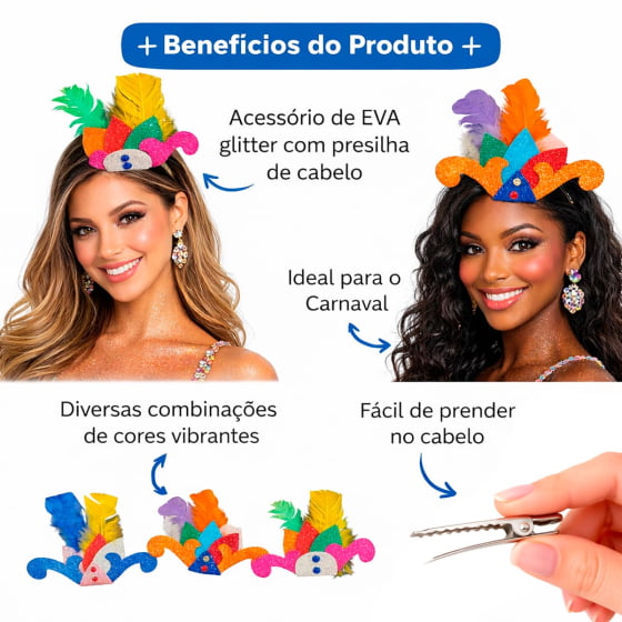 Acessório Presilha Adereço de Carnaval