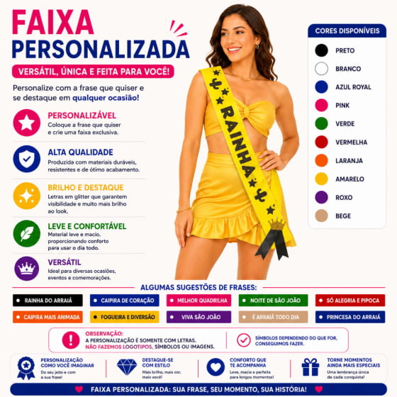 Faixa Personalizada Com Nome Para Miss Mister Rainha Rei Faixa Personalizada Com Nome Para Miss Mister Rainha Rei