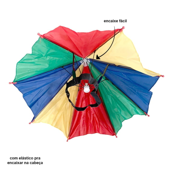 Mini Guarda Chuva de Frevo Carnaval para Cabeça