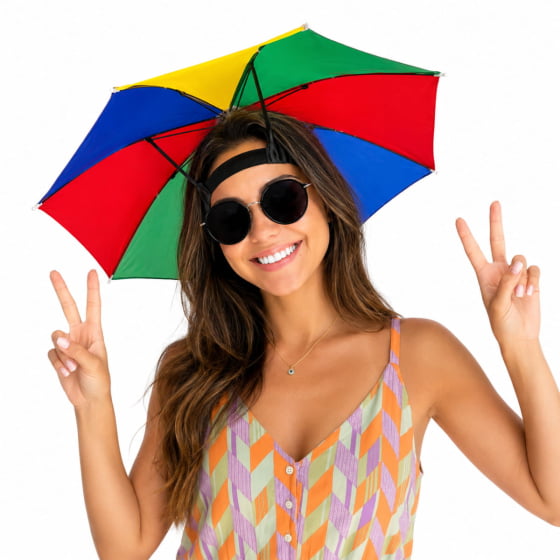 Mini Guarda Chuva de Frevo Carnaval para Cabeça
