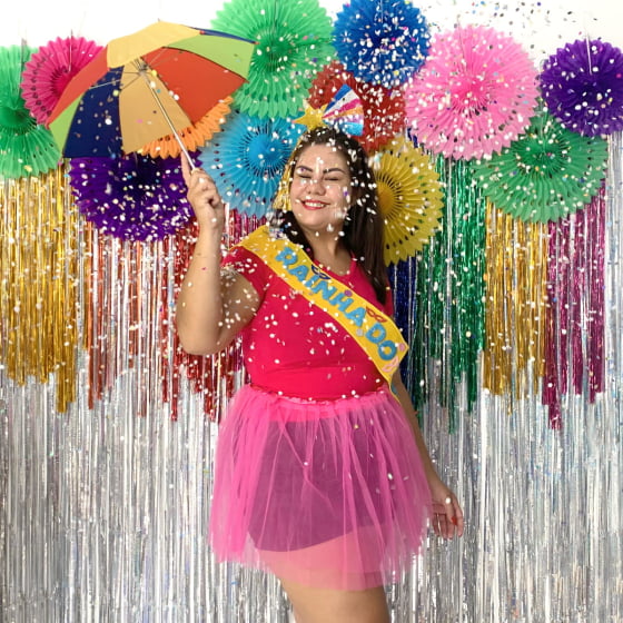 Tiara Colorida Arco Iris Acessório Carnaval Bloquinho