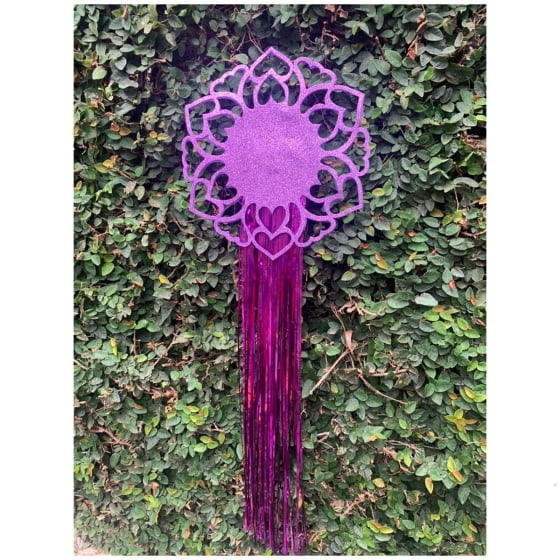 Decoração de Parede Carnaval Mandala Glitter