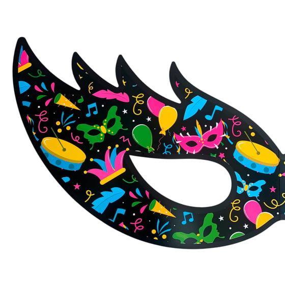 Máscara Estampa Samba Carnaval 