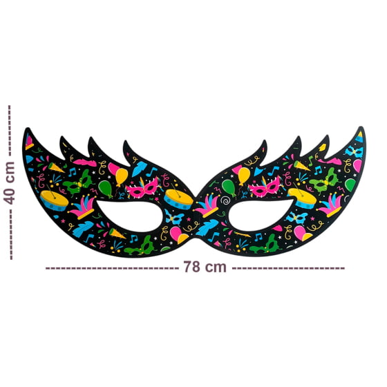 Máscara Estampa Samba Carnaval 