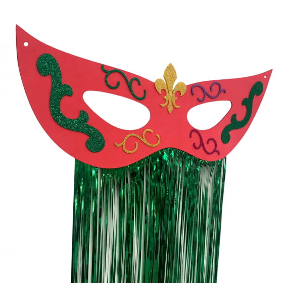 Máscara Imperial com Cortina Decoração Carnaval 