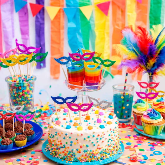Palitinhos Decoração Carnaval Festa Kit Com 50 Unidades