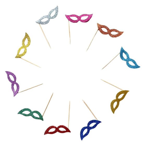 Palitinhos Decoração Carnaval Festa Kit Com 50 Unidades