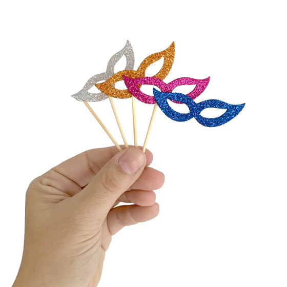 Palitinhos Decoração Carnaval Festa Kit Com 50 Unidades