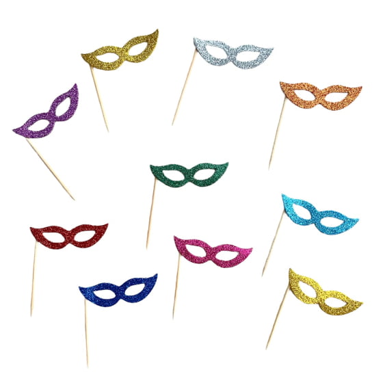 Palitinhos Decoração Carnaval Festa Kit Com 50 Unidades