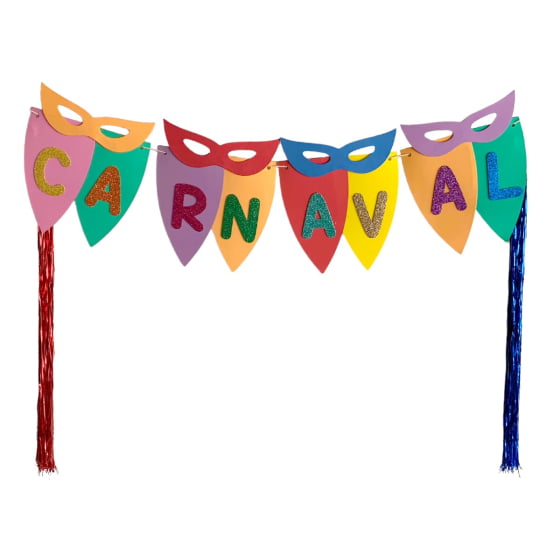 Varal Flâmula Decorativa Colorida Carnaval