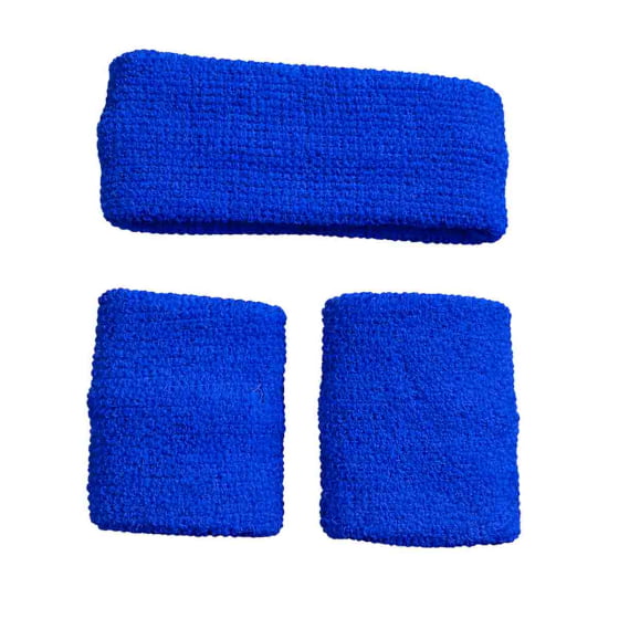 Kit Acessório de Cabeça HeadBand + Punhos para Academia Anos 80 Corrida ao ar livre