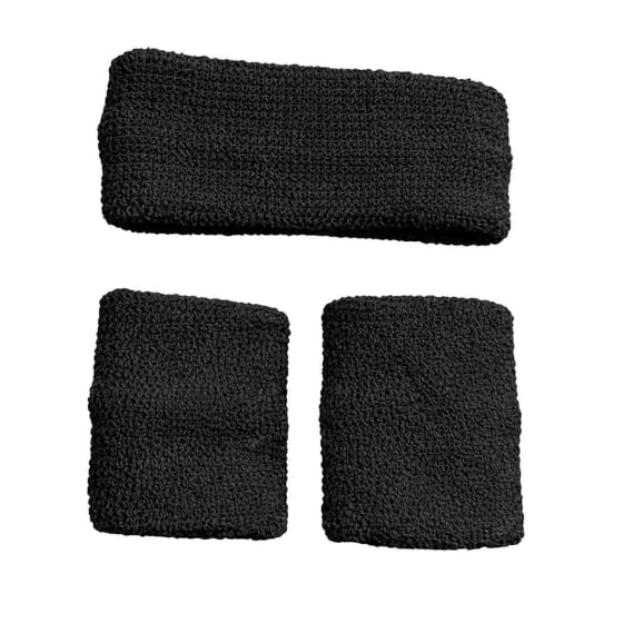 Kit Acessório de Cabeça HeadBand + Punhos para Academia Anos 80 Corrida ao ar livre