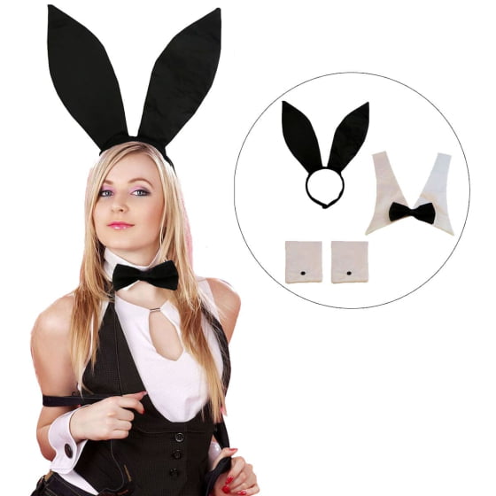 Kit Acessórios Fantasia de Coelhinha Carnaval Cosplay