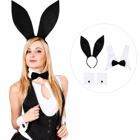 Kit Acessórios Fantasia de Coelhinha Carnaval Cosplay