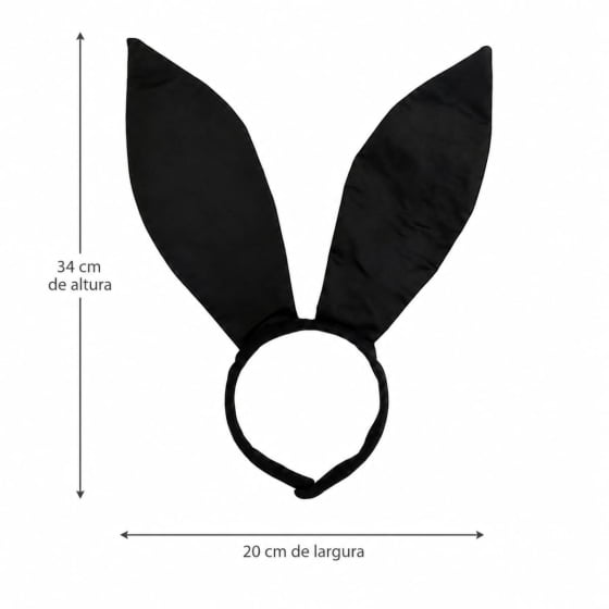 Kit Acessórios Fantasia de Coelhinha Carnaval Cosplay