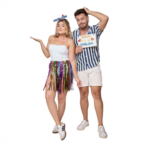 Kit Plaquinha Carnaval Casado com o Problema