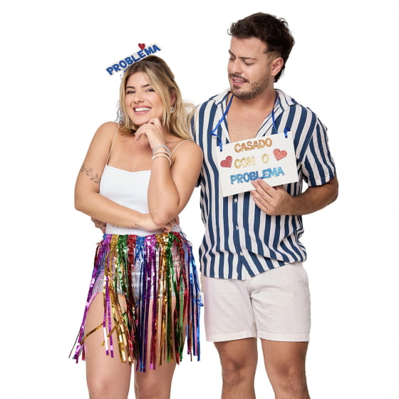 Kit Plaquinha Carnaval Casado com o Problema
