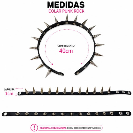 Kit Punk Rock (Bracelete + Gargantilha + Luva Tatuagem)