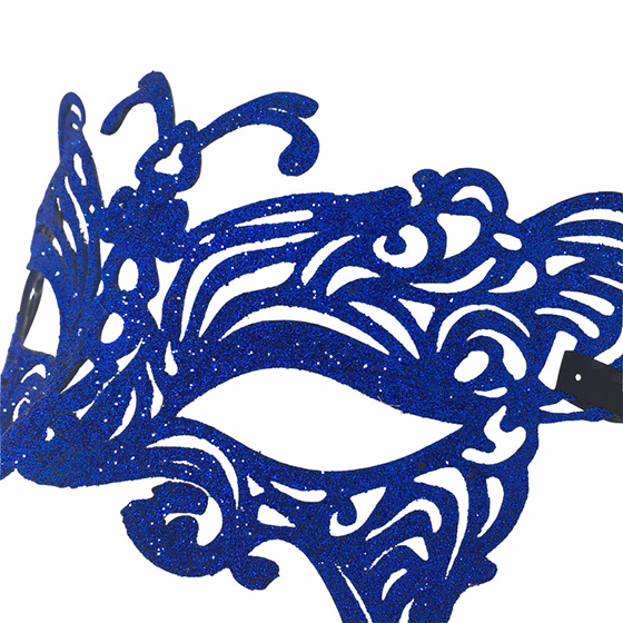 Máscara Mariposa Glitter Azul
