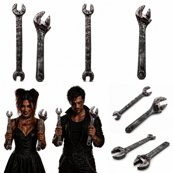 Kit 2 Ferramentas de Plástico para Fantasia Halloween