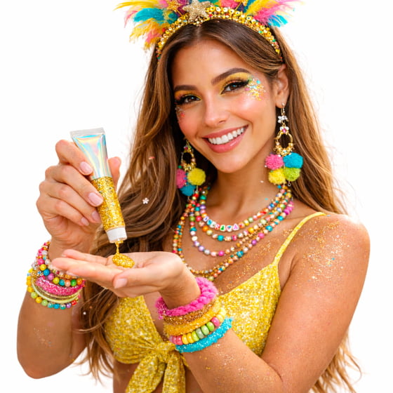 Bisnaga de Glitter em Gel Corporal Carnaval Bisnaga de Glitter em Gel Corporal Carnaval