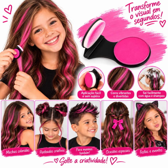 Giz para Cabelo Colorido Hair Chalk Cabelo Maluco