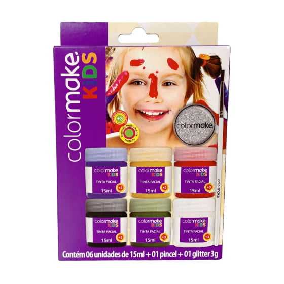 Kit Tinta Líquida Facial Infantil para Maquiagem Artística