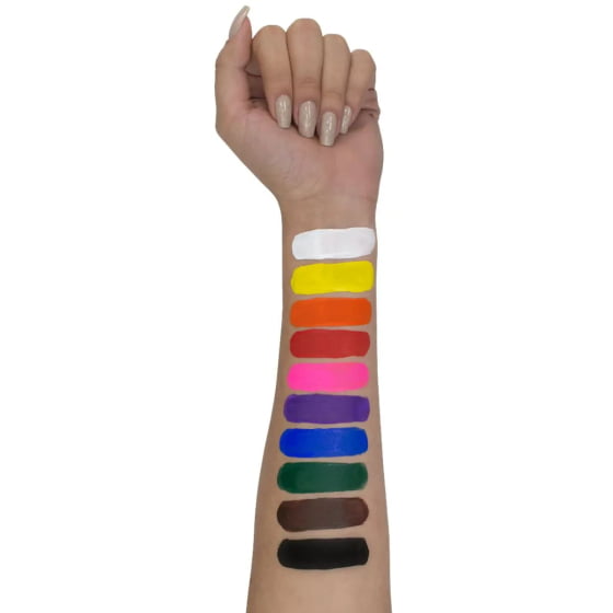 Tinta Líquida 15 ml para Pintura Facial Color Make Escolha a Cor